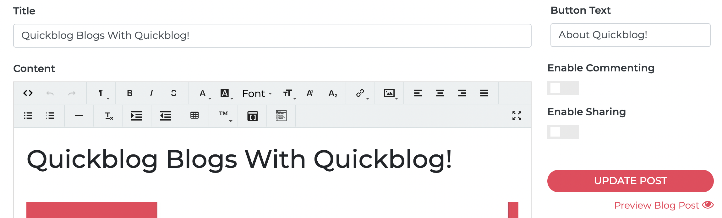 Enable Blog Post Comments